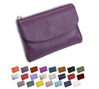 DianSCJ Unisex Pebble Leather Wallet, Short Genuine Leather Purse, Women's Genuine Leather Coin Purse, Small Womens Wallet Card Holder with Credit Card Holder, Coin Holder & Cash Slots, #10, Unisex