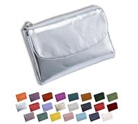 DianSCJ Unisex Pebble Leather Wallet, Short Genuine Leather Purse, Women's Genuine Leather Coin Purse, Small Womens Wallet Card Holder with Credit Card Holder, Coin Holder & Cash Slots, #18, Unisex