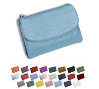 DianSCJ Unisex Pebble Leather Wallet, Short Genuine Leather Purse, Women's Genuine Leather Coin Purse, Small Womens Wallet Card Holder with Credit Card Holder, Coin Holder & Cash Slots, #22, Unisex