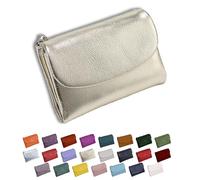 DianSCJ Unisex Pebble Leather Wallet, Short Genuine Leather Purse, Women's Genuine Leather Coin Purse, Small Womens Wallet Card Holder with Credit Card Holder, Coin Holder & Cash Slots, #14, Unisex