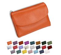 DianSCJ Unisex Pebble Leather Wallet, Short Genuine Leather Purse, Women's Genuine Leather Coin Purse, Small Womens Wallet Card Holder with Credit Card Holder, Coin Holder & Cash Slots, #8, Unisex