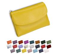 DianSCJ Unisex Pebble Leather Wallet, Short Genuine Leather Purse, Women's Genuine Leather Coin Purse, Small Womens Wallet Card Holder with Credit Card Holder, Coin Holder & Cash Slots, #19, Unisex