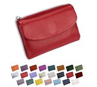 DianSCJ Unisex Pebble Leather Wallet, Short Genuine Leather Purse, Women's Genuine Leather Coin Purse, Small Womens Wallet Card Holder with Credit Card Holder, Coin Holder & Cash Slots, #16, Unisex
