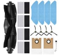 DianSung Accessories For Lefant M2 Plus / M2 / M2 Pro / M2s Pro Vacuum Cleaner Replacement Part, 1 Main Brush,4 Mop Pad,2 Dust Bags,4 Side Brushes,4 Filters,1 Cleaning Brush