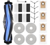 DianSung Accessories for Lefant M3 Max/ M3 / M3 Gen 2 /M3 Gen 1 Vacuum Cleaner Replacement Part,1 Roller Brush, 4 Pad Cloths, 4 Filters, 4 Dust Bags, 4 Side Brushes