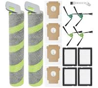 DianSung Accessory Replacement for iRobot Roomba Max 705 Combo/Max 706 Combo/Max 700 Series Combo Vacuum Cleaner Replacement Part,2 Wiping Cloth Rolls,4 Dust Bags,4 Side Brushes,4 Replacement Filters