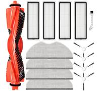 DianSung Accessory Replacement for Xiaomi S40C E101 Vacuum Cleaner Replacement Part,1 Main Brush,4 Wipes,4 Side Brushes,4 Filters,1 Cleaning Brush
