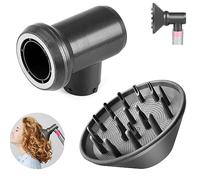 DianSung Diffuser and Adapter Attachments for Dyson Airwrap Styler HS01 HS03 HS05, Turn it into a Hair Dryer Replacement Parts, Diffuser Hair Dryer Attachment