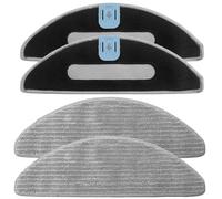 DianSung Pack of 4 Wipes Replacement Parts for iRobot Roomba Combo i8, i8+, i5, i5+, J5, J5+ Robot Vacuum Cleaner Accessories, Washable, Reusable, Microfibre Mop Pads