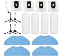 DianSung Replacement Part for EZVIZ RE4 Plus / RE5 Plus Vacuum Cleaner Accessory Set, 4 Wipes, 4 Dust Bags, 4 Side Brushes, 4 Filters