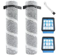 DianSung Replacement Parts for Bissell CrossWave OmniForce Edge 4076, 4087, 4000, 4006, 4007, 4008, 4017, 3912, 3999 Vacuum Cleaner, Accessory Set 2 Brush Rollers + 2 Filters