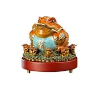 DIANXI Home Decor Statues Office Desktop Copper Toad Ornament, Bookshelf Decoration Statue Desktop Figurines