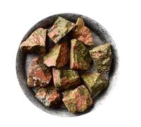 DIANXI Natural Crystals Bulk Natural Flower Green Stone Ore Specimen Crystal Rough Stone Crushed Stone Demagnetized Stone Crystal Ornaments Healing Stones(2-3cm/500g)