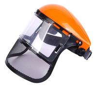 Dianzan Chainsaw Safety Helmet, Garden Grass Trimmer Safety Helmet Hat, Safety Head-mounted Pvc Protective Mask Full Face Mesh Protective Mask