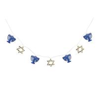 Dianzan Chanukah Lights String, 1.65m 10led Hanukkah Fairy Lights Battery Powered, Candlesticks Menorah String Light for Indoor Chanukah Decor