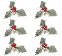 Dianzan Christmas Napkin Rings 6pcs Napkin Clasps Xmas Napkin Rings Holder Christmas Napkin Buckle Christmas Table Decorations