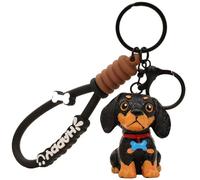 Dianzan Dachshund Keyring Charm Dachshund Keychain Bag Pendant Resin Dachshund Keyring Dog Lovers Backpack Pendant Stylish Dachshund Dog Charm