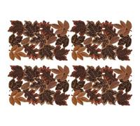 Dianzan Fall Placemat 4 Pcs Embroidered Maple Leaves Table Mat Autumn Vintage Maple Leaf Thanksgiving Placemats for Dining Table