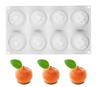 Dianzan Fruit Shaped Silicone Mold 8 Grid Orange Jelly Molds French Dessert Silicone Mold Pastry Baking Tools Bakeware Chocolates Moulds