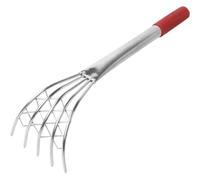 Dianzan Garden Rake Stainless Steel Claw Rake with Mesh Net 5 Tine Multi Functional Landscape Dethatcher for Gardening Beach Digging Clam