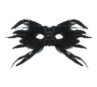 Dianzan Halloween Feather Masks Mardi Gras Sequin Half Face Mask Cosplay Halloween Eye Mask Masquerade Mask Face Cover for Halloween Cosplay Costume Accessories