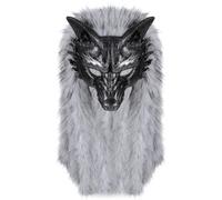 Dianzan Halloween Head Mask Masquerade Mask Viking Werewolf Mask Halloween Cosplay Costume Accessories for Adult
