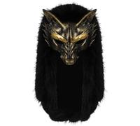 Dianzan Halloween Head Mask Masquerade Mask Viking Werewolf Mask Halloween Cosplay Costume Accessories for Adult