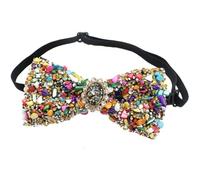 Dianzan Men's Bow Tie Classic Pre-tied Bow Tie Unisex Wedding Sparkling Diamante Neck Bowtie Colorful Stone Crystal Bowtie for Men