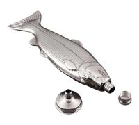 Dianzan Metal Hip Flask, Stainless Steel Wine Flask Fish Shaped Flasks Portable Travel Bottle for Outdoor Camping Hiking, Wine Bottle Gift for Friend