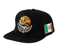 Dianzan Mexico Eagle Baseball Cap Vintage Mexican Flag Hip Hop Hat 3d Embroidered Flat Bill Snapback Cap Mexican Flag Print Baseball Hat