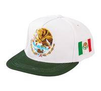 Dianzan Mexico Eagle Baseball Cap Vintage Mexican Flag Hip Hop Hat 3d Embroidered Flat Bill Snapback Cap Mexican Flag Print Baseball Hat
