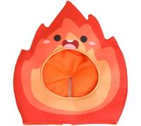 Dianzan Plush Fire Hat Cartoon Cute Flame Style Head Covers Hat Stuffed Fire Hat for Cosplay Photography Party Costume Headgear Hat