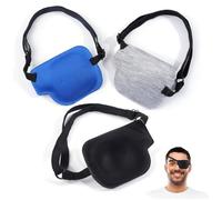 Dianzan Single Eye Patch 3pcs Adjustable Eye Mask Eye Protector Breathable Eyeshades for Lazy Eyes Medical Use Concave Eye Patch