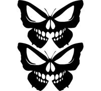 Dianzan Skull Butterfly Clear Decal Sticker Waterproof Sticker Halloween Skull Decal for Car Bumper Window Laptop Truck Van Water Bottle Books