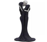 Dianzan Skull Couple Figurines, Halloween Skeleton Couple Hug Figurine Resin Gothic Ghost Statues Ornament Desktop Decorative Figurine for Home Decor