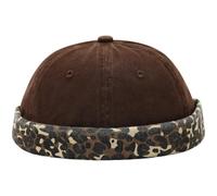 Dianzan Unisex Docker Hat Adjustable No Brim Brimless Hats Street Retro Hip-hop Sailor Stylish Skull Caps Rolled Cuff Worker Sailor Cap
