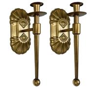Dianzan Wall Sconce Candle Holder, Metal Wall Mounted Tea Light Candle Holder Antique Style Pillar Candle Sconce Wall Art Decorations