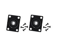 DIAO79NI 1/4" Metal Alloy Rectangular Guitar Output Jack Plate with 6.35mm Input Jack & Pre-Drilled Holes for Les Paul, Tele Style Electric Guitar/Bass (Black)
