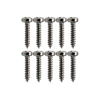 DIAO79NI 10PCS Stainless Steel Tuning Pegs for Electric, Silver Tuning Key Screws, Acoustic Guitar, Bass Guitar Machine Heads Mounting Screws （Chrome）