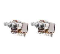 DIAO79NI 18-Spline Push-Pull Aluminum Shaft Potentiometer A500K for Stratocaster/Epiphone Les Paul (Set of 2)