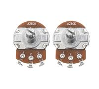 DIAO79NI 18-Split 6mm Shaft Guitar Potentiometer A250K - Volume/Tone Control, for Squier/Epiphone/Ibanez (Set of 2)