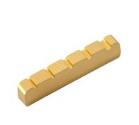 DIAO79NI 1Pcs 5 String Brass Guitar Nut Pre-Slotted Top Nut 45mm x 6mm x 8.8mm Compatible with Les Paul LP SG Style Electric Guitar or Acoustic Guitar Parts Replacement Gold.