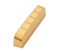 DIAO79NI 1Pcs 6 String Brass Guitar Nut Pre-Slotted Top Nut 42mm x 6mm x 7.5-8mm Compatible with Les Paul LP SG Style Electric Guitar or Acoustic Guitar Parts Replacement Gold