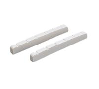 DIAO79NI 2Pcs Basic 43mm Flat Bottom Bone Slotted Electric Guitar Nut for 6 String Strat Tele Style, 43x3.5x5.5mm