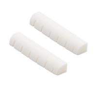 DIAO79NI 2Pcs Guitar Slotted Bone Nut 42mm x 6mm x 8.5mm for Acoustic or Les Paul Guitar Replacement