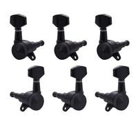 DIAO79NI 3L3R Guitar Locking Tuners Handed Lock String Tuning Key Pegs Machine Heads for Folk Style Electric Acoustic Guitars (Black)