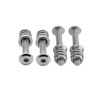 DIAO79NI 4 Pcs Stainless Steel Guitar Neck Chamfered Hex Socket Screws 35mm & M5 Inserts Kit for Bolt-On Guitar and Bass