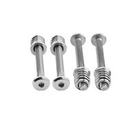 DIAO79NI 4 Pcs Stainless Steel Guitar Neck Chamfered Hex Socket Screws 40mm & M4 Inserts Kit for Bolt-On Guitar and Bass