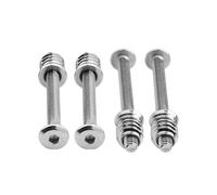 DIAO79NI 4 Pcs Stainless Steel Guitar Neck Chamfered Hex Socket Screws 45mm & M4 Inserts Kit for Bolt-On Guitar and Bass