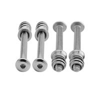 DIAO79NI 4 Pcs Stainless Steel Guitar Neck Chamfered Hex Socket Screws 45mm & M5 Inserts Kit for Bolt-On Guitar and Bass